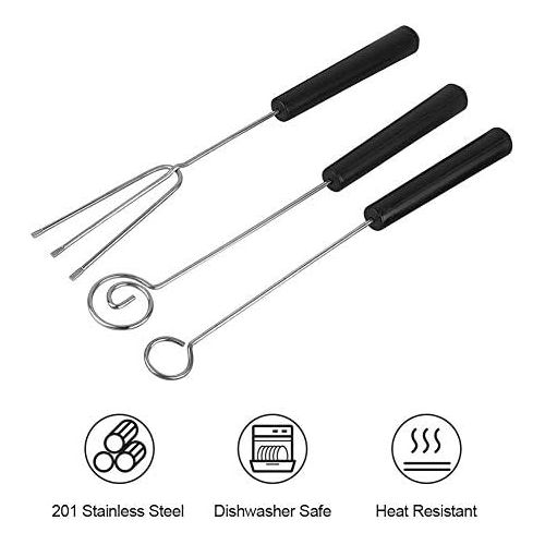  [아마존베스트]Estink Chocolate Fork DIY Baking Stainless Steel Chocolate Dipping Fork Set Pralines Fruit Candy Cake Fondue, 10 Pieces