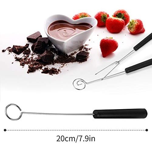  [아마존베스트]Estink Chocolate Fork DIY Baking Stainless Steel Chocolate Dipping Fork Set Pralines Fruit Candy Cake Fondue, 10 Pieces