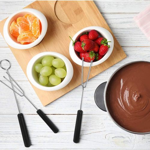  [아마존베스트]Estink Chocolate Fork DIY Baking Stainless Steel Chocolate Dipping Fork Set Pralines Fruit Candy Cake Fondue, 10 Pieces