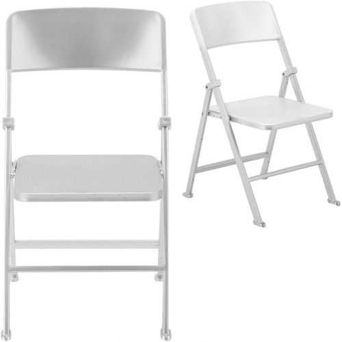  Estink- Doll Chair,1/6 Scale 3.3 * 3.5 * 6.9 inch Dollhouse Miniature Furniture Folding Chair for Dolls Action Figure(Silver)