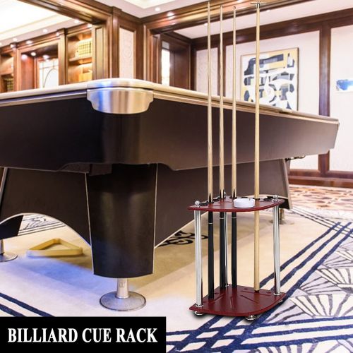  Estink Billiard Cue Rack, Wood Billiard Pool Rack Sticks Balls Storage Floor Stand with Ashtray Accessory,Holds 8 Cues