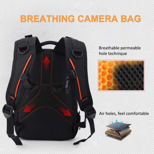  Estink Camera Backpack, Waterproof Thicken DSLR SLR Camera Lens Padded Bag Case Pouch Shoulder Bag