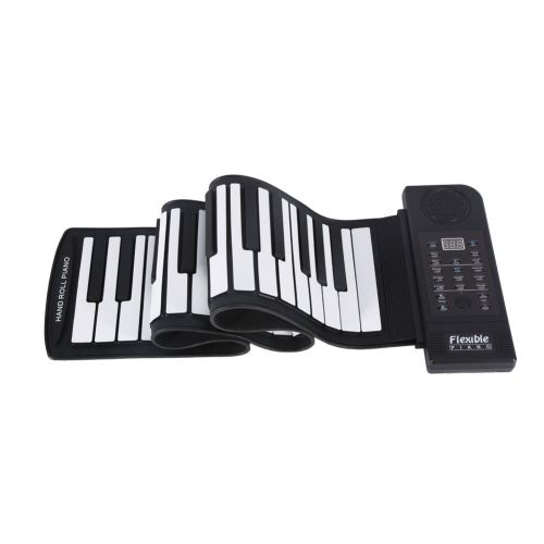  Estink Roll up Piano, Portable 61-Keys Roll up Soft Silicone Flexible Electronic Digital Music Keyboard Piano New