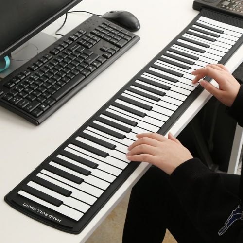  Estink Roll up Piano, Portable 61-Keys Roll up Soft Silicone Flexible Electronic Digital Music Keyboard Piano New