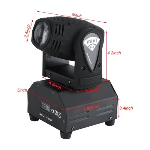  Estink Moving Head Stage Light,50W Rotating Stage Effect Lamp RGBW 4 in 1 Beam LED Stage lighting DMX 512 DJ Disco Party Light (Pack of 2)