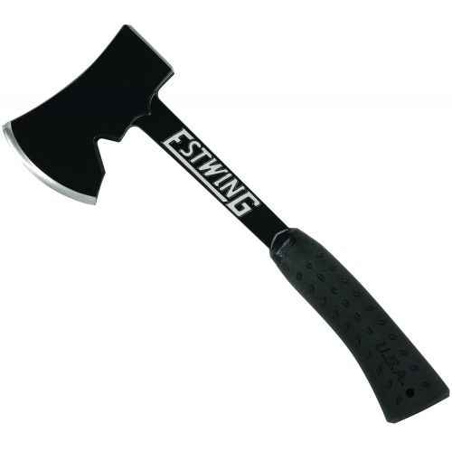  Estwing Campers Axe - 14 Hatchet with Forged Steel Construction & Shock Reduction Grip - EB-25A