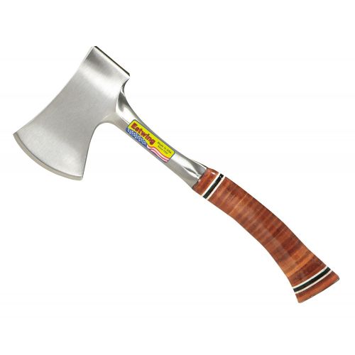  Estwing Sportsmans Axe - 12 Camping Hatchet with Forged Steel Construction & Genuine Leather Grip - E14A