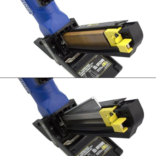  [아마존베스트]Estwing EFL50Q Pneumatic 2-in-1 15.5-Gauge and 16-Gauge 2 Flooring Nailer and Stapler Ergonomic and Lightweight Nail Gun for Hardwood Flooring with Interchangeable Base Plates, No-