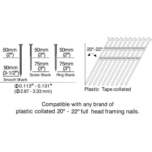  Estwing EFR3490  34 Degree Clipped Head Pneumatic Framing Nailer