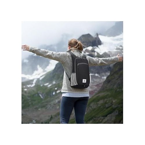  15L Lightweight Hiking Backpack Foldable Small Travel Backpack Packable Camping Backpack for Women Men (Black)