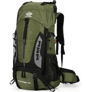 60L Hiking Backpack Men Camping Backpack with rain cover Lightweight Backpacking Backpack Travel Backpack (Army Green)