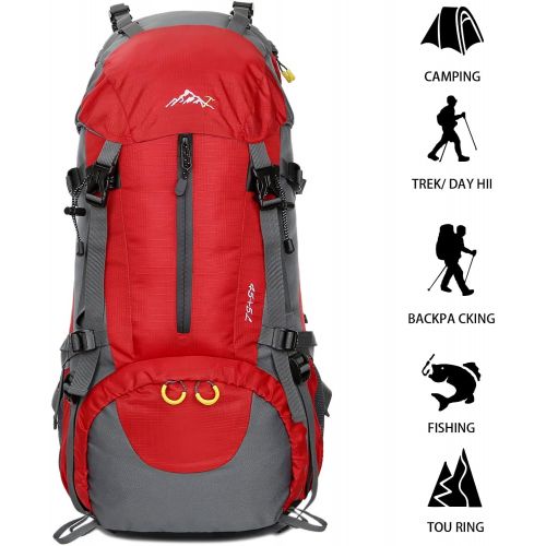  Esup Hiking Backpack, 50L Mountaineering Backpack with 45L+5L Rain Cover