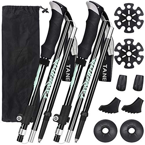  Esup Trekking Poles Collapsible Aluminum Alloy 7075 Hiking Poles 2pc Pack Adjustable Quick Lock for Hiking, Camping, Outdoor