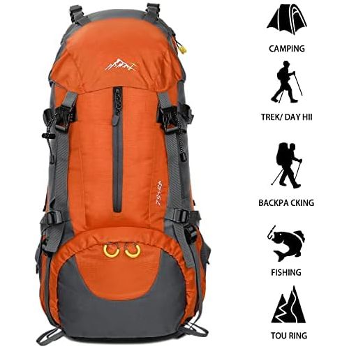  Esup Hiking Backpack, 50L Mountaineering Backpack with 45L+5L Rain Cover