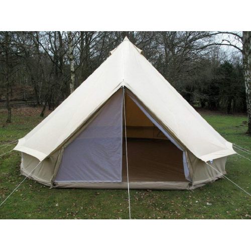  Esup DANCHEL OUTDOOR Cotton Bell Tent with Front Awning Rain Fly and Footprint.