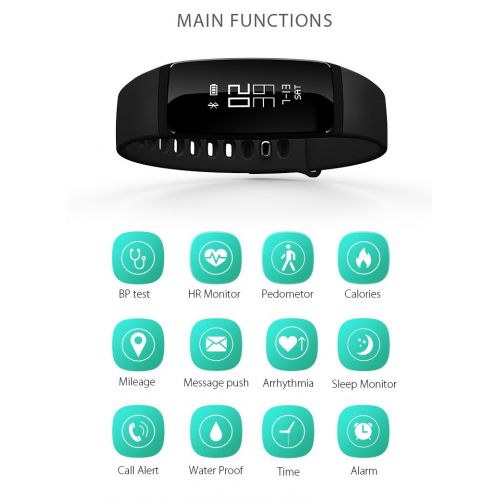  Etbotu Bluetooth Multifunktions Smart Armband Herzfrequenz Blutdruck Schlaf Monitor Fitness Tracker Smart Sportuhr