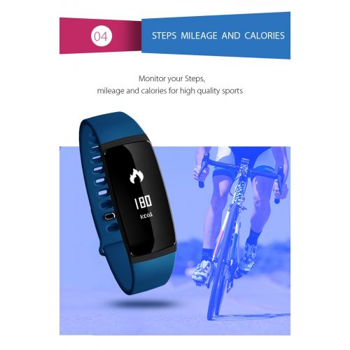  Etbotu Bluetooth Multifunktions Smart Armband Herzfrequenz Blutdruck Schlaf Monitor Fitness Tracker Smart Sportuhr