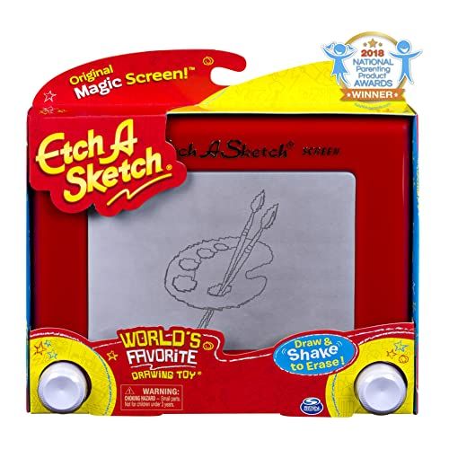  [아마존베스트]Etch A Sketch, Classic Red Drawing Retro Toy with Magic Screen, for Ages 3 and Up