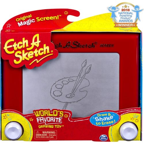  [아마존베스트]Etch A Sketch, Classic Red Drawing Retro Toy with Magic Screen, for Ages 3 and Up