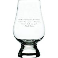 [아마존베스트]Etched Laser Art Mark Twain If I Cannot Drink Bourbon Quote Etched Glencairn Crystal Whisky Glass