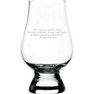 [아마존베스트]TENESA Winston Churchill Quote Etched Glencairn Crystal Whisky Glass