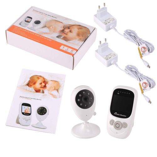  EtekStorm 2.4 inch Video Baby Monitor Night Vision Temperature Sensor Two Way Audio Talkback Communication System for Baby Seniors