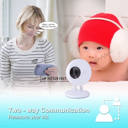  EtekStorm 3.5 HD Video Baby Monitor with Infrared Night Vision, Two Way Talk Back, Room...