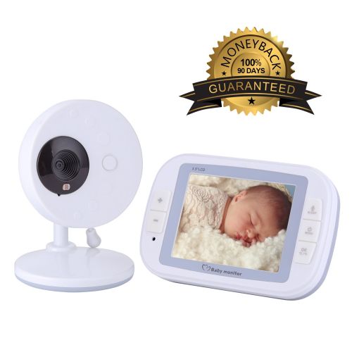  EtekStorm 3.5 HD Video Baby Monitor with Infrared Night Vision, Two Way Talk Back, Room...