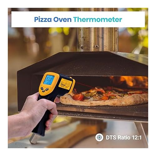  Etekcity Infrared Thermometer Temperature Gun 774, Digital IR Temp Gun for Food, Cooking, BBQ, Pizza Oven, Reptile, Griddle Accessories, Non Contact Surface Outdoor Heat Gun