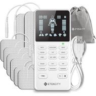 Etekcity FSA/HSA Eligible TENS Unit Muscle Stimulator Accessories Machine with 4 Channels, Back Massager, Pain Relief for Period Cramp, Sciatica, Nerve, Rechargeable Electric Medical Physical Therapy