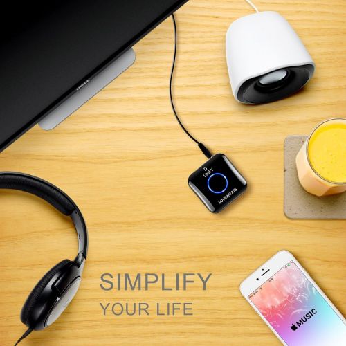  [아마존 핫딜]  [아마존핫딜]Etekcity Bluetooth Receiver, NFC-Enabled Bluetooth Audio Adapter for Music Streaming Sound System, Bluetooth Transmitter for Receiver A/V RCA and Car Stereo 3.5mm AUX Input