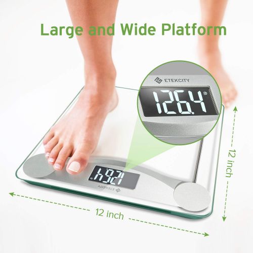  [아마존 핫딜]  [아마존핫딜]Etekcity Digital Body Weight Bathroom Scale with Step-On Technology, 440 Pounds, Body Tape Measure...