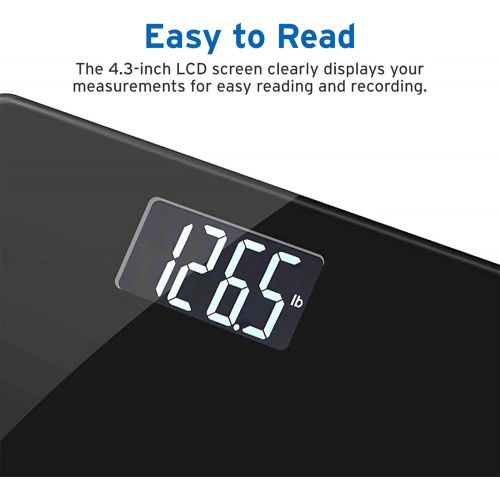  [아마존 핫딜] [아마존핫딜]Etekcity High Precision Digital Body Weight Bathroom Scale with Ultra Wide Platform and Easy-to-Read Backlit LCD, 440 Pounds