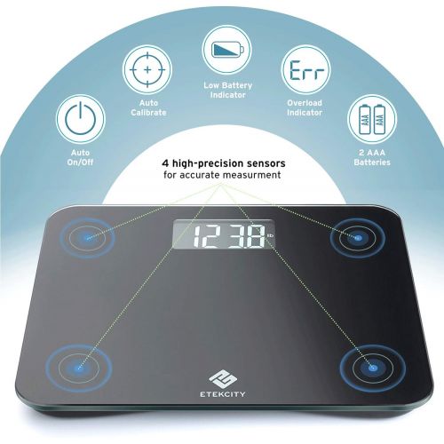  [아마존 핫딜] [아마존핫딜]Etekcity High Precision Digital Body Weight Bathroom Scale with Ultra Wide Platform and Easy-to-Read Backlit LCD, 440 Pounds