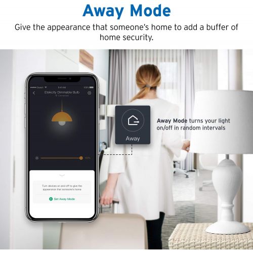  [아마존 핫딜] [아마존핫딜]Etekcity Smart Light Bulb, WiFi Dimmable Soft White LED Bulb, A19 E26, Work with Alexa, Google Home and IFTTT, Easy Setup, Schedule, No Hub Required, 60W Equivalent, 2700K, UL List