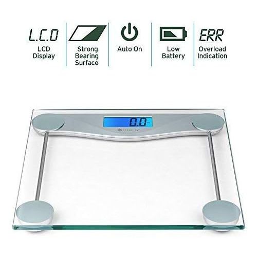  [아마존 핫딜] [아마존핫딜]Etekcity Digital Body Weight Bathroom Scale with Body Tape Measure, 8mm Tempered Glass, 400 Pounds