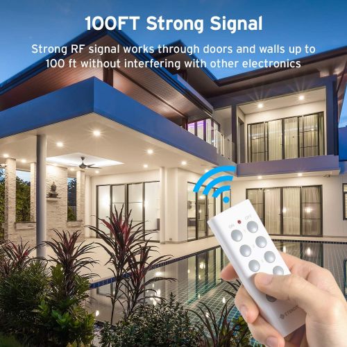  [아마존 핫딜] [아마존핫딜]Etekcity Wireless Remote Control Outlet Light Switch for Lights, Lamps, Christmas Decorations, Plug and Go, Up to 100 ft. Range, FCC, ETL Listed, White (Learning Code, 5Rx-2Tx)