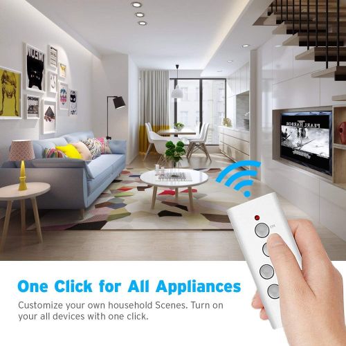  [아마존 핫딜] [아마존핫딜]Etekcity Remote Control Outlet Wireless Light Switch for Household Appliances, Plug and Go, Up to 100 ft. Range, FCC ETL Listed, White (Learning Code, 3Rx-1Tx)