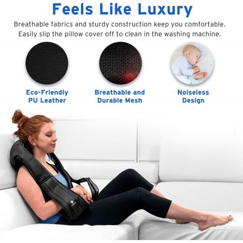  [아마존핫딜][아마존 핫딜] Etekcity Neck Back and Shoulder Massager with Heat for Muscles Pain Relief Relaxation, Deep Shiatsu Kneading Massage Pillow, 2-Year Warranty, Perfect Gift Idea