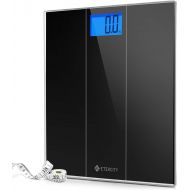 [아마존핫딜][아마존 핫딜] Etekcity Digital Body Weight Bathroom Scale with Step-On Technology, 400 Pounds, Body Tape Measure Included, Elegant Black (12 inch x 12 inch upgrded Platform)