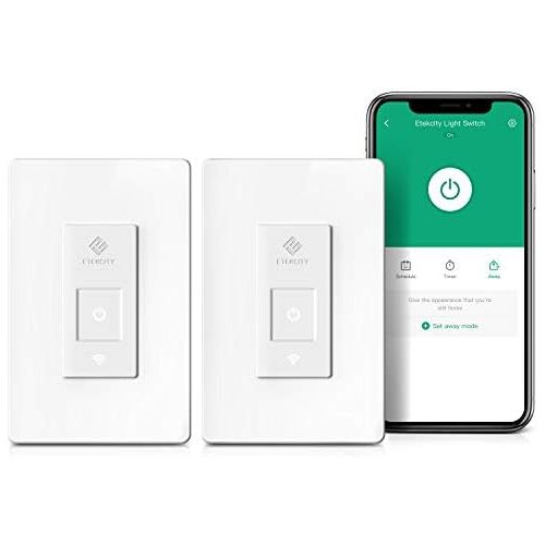  [아마존베스트]Smart Light Switch by Etekcity, WiFi Inwall Switch with Timer, Works with Alexa, Google Home and IFTTT, No Hub Required, Guided Installation, ETL and FCC listed, 2 Years Warranty (