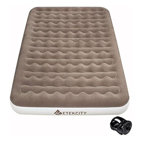  [아마존베스트]Etekcity Camping Air Mattress Queen Twin Air Bed Height 9, Upgraded Inflatable Bed Blow Up Mattress Raised Airbed with Rechargeable Pump, 2-Year Warranty, Storage Bag