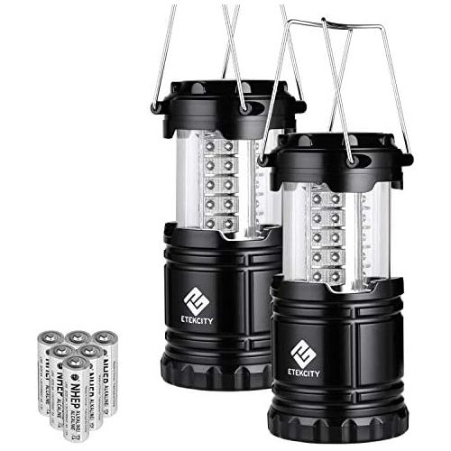  [아마존베스트]Etekcity 2 Pack Camping LED Lanterns Battery Operated Portable Flashlights Collapsible Camping Lights and Lanterns- Survival Kit for Emergency, Hurricane, Storms, Outage (CL10)
