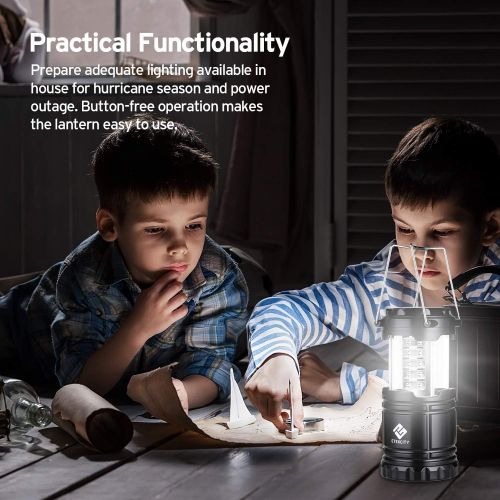  [아마존베스트]Etekcity 2 Pack Camping LED Lanterns Battery Operated Portable Flashlights Collapsible Camping Lights and Lanterns- Survival Kit for Emergency, Hurricane, Storms, Outage (CL10)