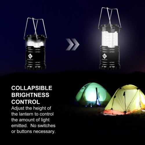  [아마존베스트]Etekcity 2 Pack Camping LED Lanterns Battery Operated Portable Flashlights Collapsible Camping Lights and Lanterns- Survival Kit for Emergency, Hurricane, Storms, Outage (CL10)