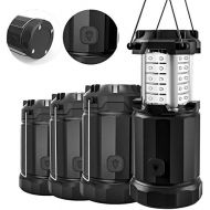 [아마존베스트]Etekcity 4 Pack Camping Lantern LED Portable Flashlights with AA Batteries, Upgraded Magnetic Base and Dimmer Button- Collapsible Survival Lights for Emergency, Hurricane, Outage