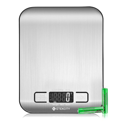  Etekcity Food Kitchen Scale, Digital Grams and Oz for Cooking, Baking, and Weight Loss, Christmas Gift for Holiday Meal Prep, Small, Stainless Steel