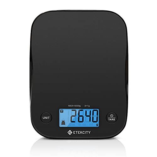  Etekcity Food Scale Digital Kitchen Weight Grams and Ounces for Baking and Cooking, 1g Division, Black: Kitchen & Dining