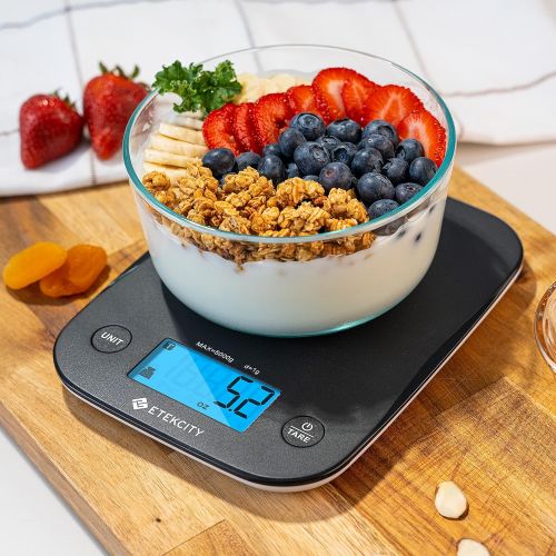  Etekcity Food Scale Digital Kitchen Weight Grams and Ounces for Baking and Cooking, 1g Division, Black: Kitchen & Dining