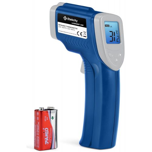  Etekcity Infrared Thermometer 1080 (Not for Human) Temperature Gun Non-Contact Digital Laser Thermometer-58℉~1022℉ (-50℃～550℃) Blue & Gray, Standard Size